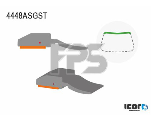 Молдинг стекла резиновый ICOR GS 4044 P111-X - фото 