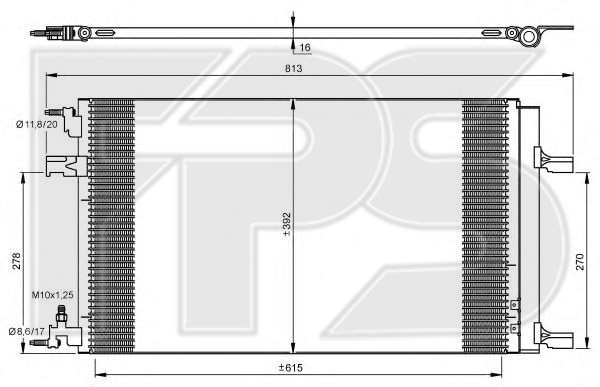 Конденсатор кондиціонера AVA FP 52 K432-AV - фото 