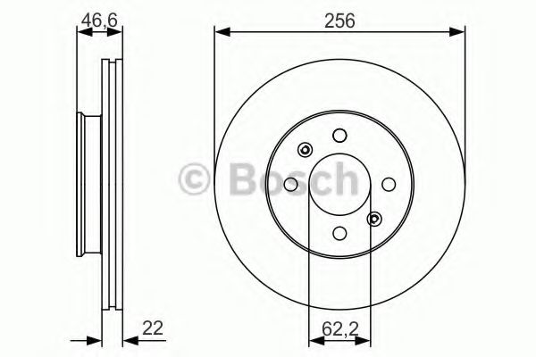 Гальмівний диск (вир-во Bosch) BOSCH 0 986 479 R77 - фото 
