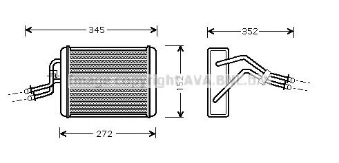 Радиатор отопителя (печки) +AC [OE. 4166487] (AVA COOLING FD 6317 - фото 