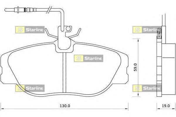 Колодки тормозные передние (дисковые) комплект (Starline) BDS096 - фото 