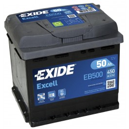 Акумулятор   50Ah-12v Exide EXCELL(207х175х190),R,EN450 !КАТ. -20% EXIDE EB500 - фото 