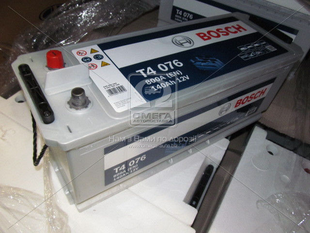 Акумулятор  140Ah-12v BOSCH (T4076) (513x189x223),полярність зворотна (3),EN800 0092T40760 - фото 