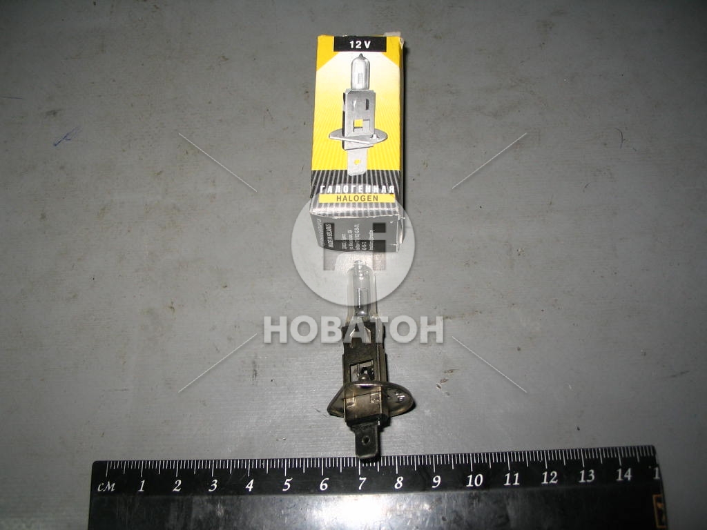 Лампа фарная АКГ 12-100 ГАЗ галогеновая H1 Р14.5s (Брест) - фото 