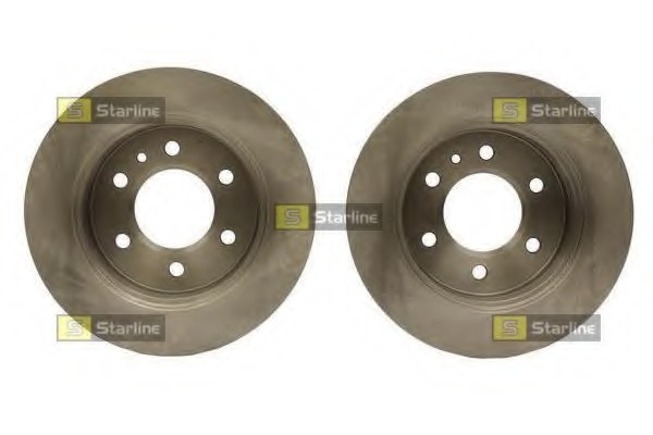 Диск тормозной задний (в упаковке два диска, цена указана за один) (Starline) PB1687 - фото 