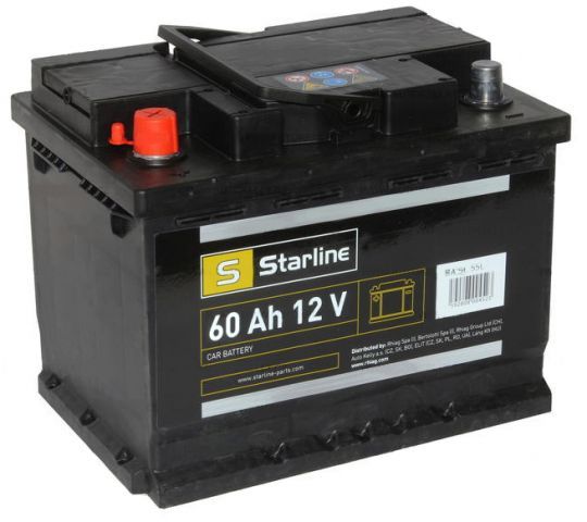 Аккумулятор Starline energy 60Ah 510En левый + ДШВ: 242x175x190 (Starline) - фото 