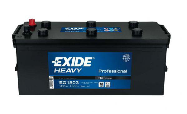 Аккумулятор  180Ah-12v Exide PROFESSIONAL(513х223х223),L,EN1000 !КАТ. -15% EXIDE EG1803 - фото 