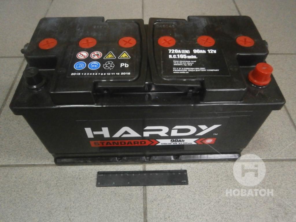 Аккумулятор  90Ah-12v HARDY STANDARD (353x175x190),R,EN720 - фото 