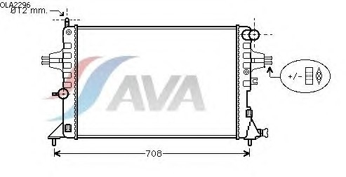 Радиатор охлаждения двигателя (AVA COOLING - фото 