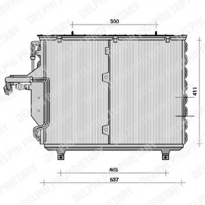 Радиатор кондиционера (конденсор) MERCEDES-BENZ (МЕРСЕДЕС-БЕНЦ) W124 26/28/30/32 84-95 (Van Wezel) - фото 