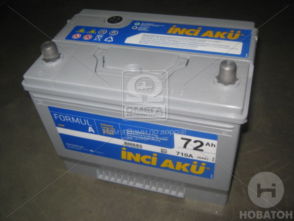 Акумулятор   72Ah-12v INCI AKU FormulA Asia (264х175х220), R, SAE600  (EN540) - фото 0