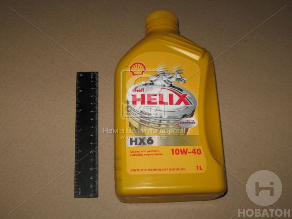 Масло моторное SHELL Helix HX6 SAE 10W-40 SM/CF (Канистра 1л) - фото 
