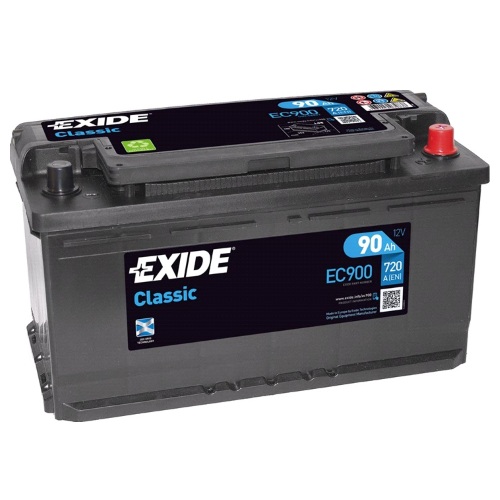 Акумулятор   90Ah-12v Exide CLASSIC(353х175х190),R,EN720 !КАТ. -10% EXIDE EC900 - фото 
