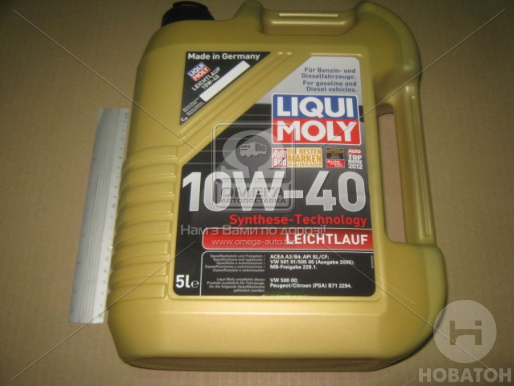 Масло моторное Liqui Moly Leichtlauf 10W-40 API SL/CF, ACEA A3-04/B4-04 (Канистар 5л) LIQUI MOLY 1310 - фото 
