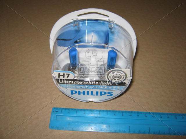 Лампа розжарювання H7 12V 55W PX26d Diamond Vision 5000K (вир-во Philips) PHILIPS 12972DVS2 - фото 