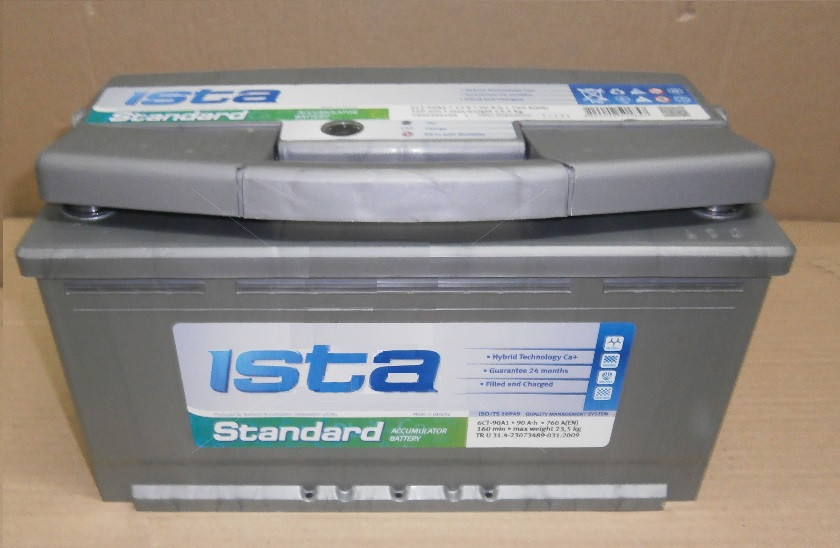 Аккумулятор   90Ah-12v ISTA Standard зал. Евро (352х175х190), R, EN 760 !КАТ. -10% 5237194 - фото 