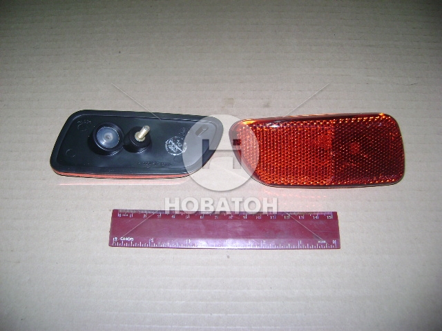 Світловідбивач ВАЗ 1119 задній лівий (низ бампера) (вир-во ДААЗ) - фото 