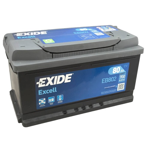 Аккумулятор   80Ah-12v Exide EXCELL(315х175х175),R,EN700 !КАТ. -20% EXIDE EB802 - фото 