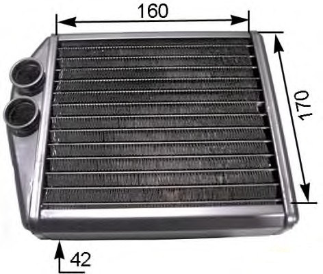 Радиатор отопителя (печки) [OE. 1618222 - 09196140] (AVA COOLING OL6354 - фото 