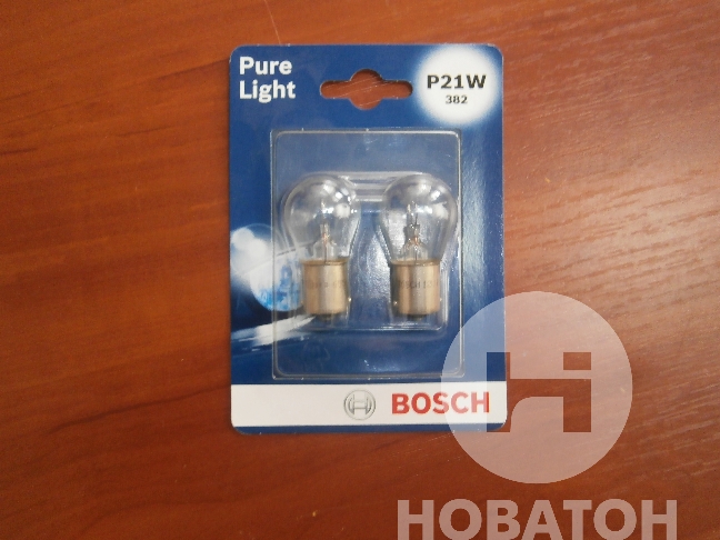 Лампа розжарювання P21W 12V 21W (блістер 2 шт.) (вир-во Bosch) - фото 