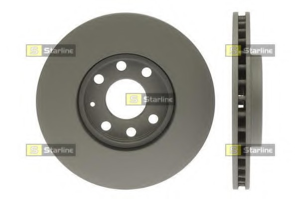 Диск тормозной передний (вентилируемый) (в упаковке два диска, цена указана за один) (Starline) - фото 