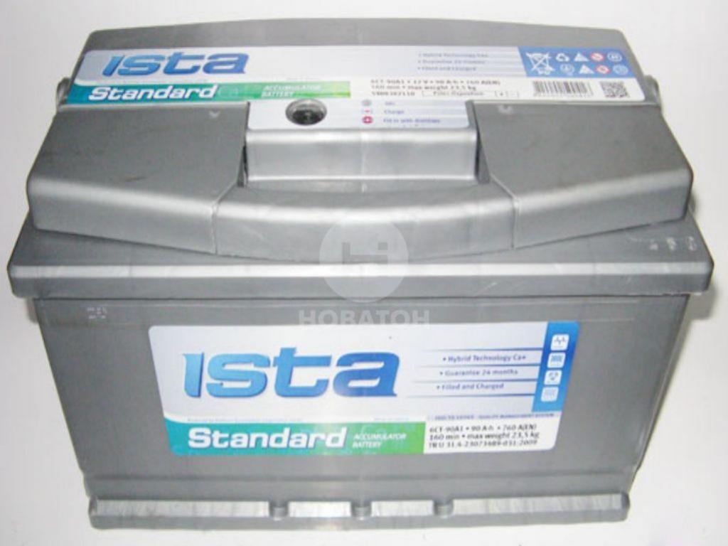 Аккумулятор  90Ah-12v ISTA Standard зал. Евро (352х175х190), R, EN 760 5237194 - фото 