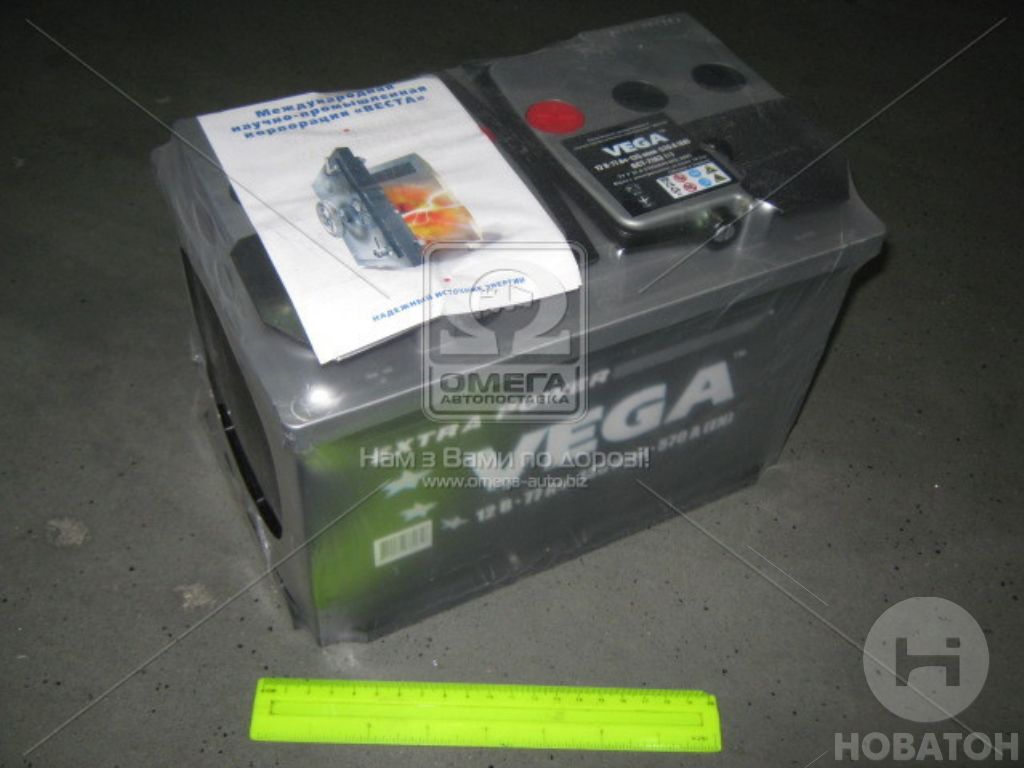 Аккумулятор 77 А1-6СТ VEGA залитый (276х175х190) - фото 