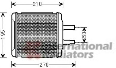Радиатор отопителя NUBIRA/LACETTI ALL 03- 1.6-1.8 (пр-во Van Wezel) - фото 