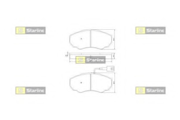 Колодки тормозные передние (дисковые) комплект (Starline) BD S839P - фото 