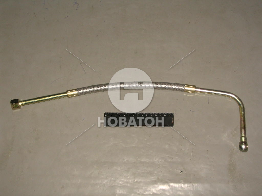 Трубка підводу масла до турбокомпресора в метал. оплітці коротка (вир-во Росія) - фото 