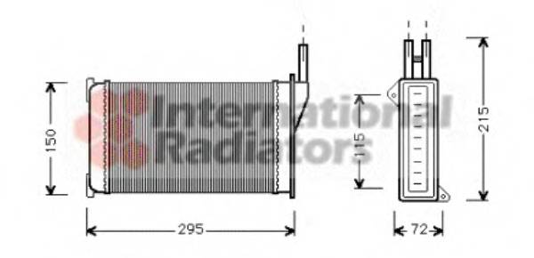 Радиатор отопителя ESCORT 5-6/SCORPIO/SIERRA(Van Wezel) - фото 