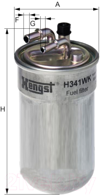 Фільтр паливний OPEL CORSA D, E 1.3, 1.7 CDTI 06- (вир-во HENGST) HENGST FILTER H341WK - фото 