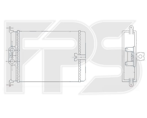 Радиатор MERCEDES отопителя (печки) (FPS) Fps FP 46 N123 - фото 