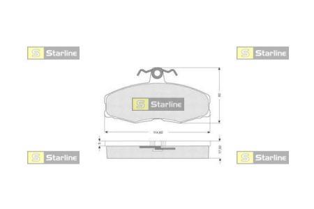 Колодки тормозные передние (дисковые) комплект (Starline) BDS001S - фото 