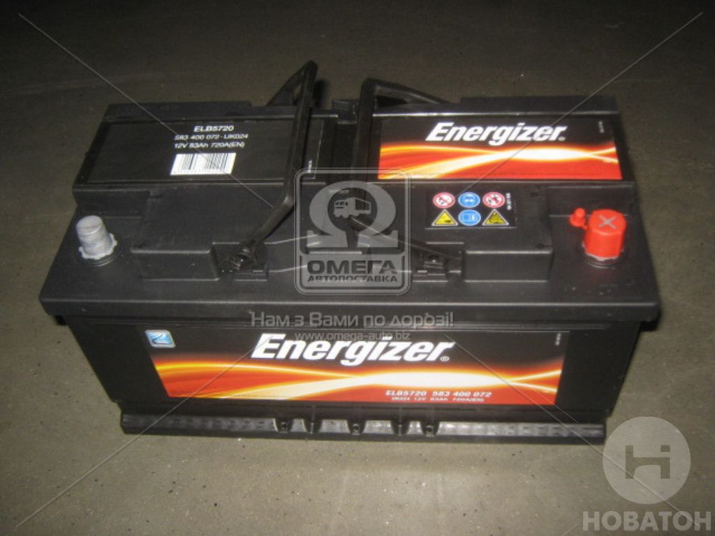 Аккумулятор   83Ah-12v Energizer (353х175х175), R,EN720 583 400 072 - фото 