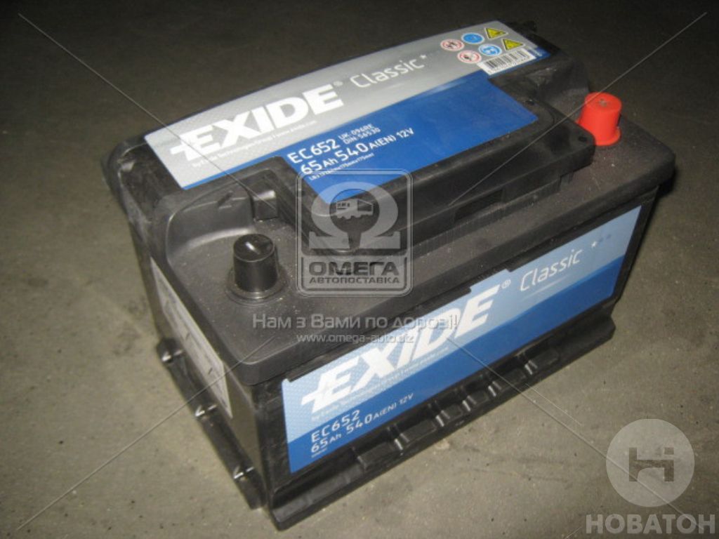 Аккумулятор   65Ah-12v Exide CLASSIC(278х175х175),R,EN540 - фото 
