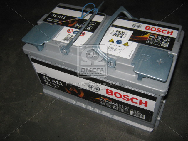 Аккумулятор Bosch S5 AGM 80Ah, EN 800 правый + 315x175x190 BOSCH 0092S5A110 - фото 