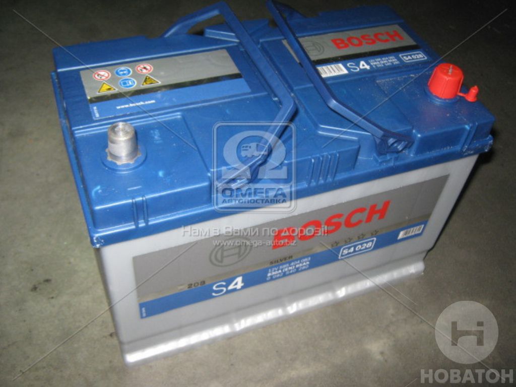 Аккумулятор   95Ah-12v BOSCH (S4028) (306x173x225),R,EN830(Азия) - фото 