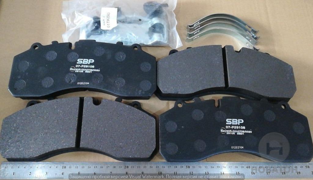 Гальмівні колодки, дискові (вир-во SBP) 07-P29108 - фото 1