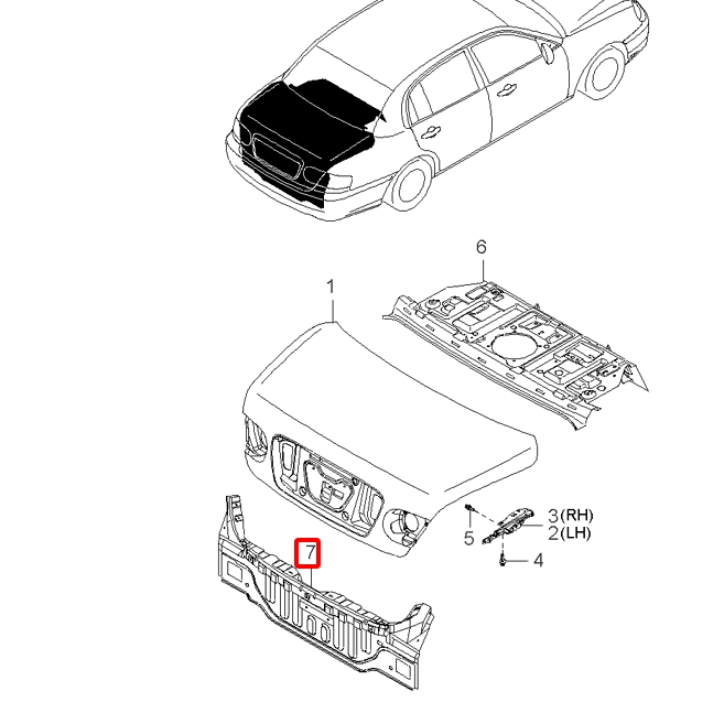 Внутренняя панель крышки багажника (вир-во Mobis) - фото 