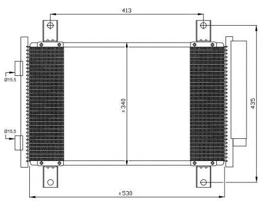 Радиатор кондиционера (конденсор) DUCATO/BOXER/JUMPER 04-06 (Van Wezel) VAN WEZEL 17005351 - фото 