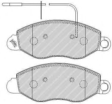 Комплект тормозных колодок, дисковый тормоз FERODO FVR1616 - фото 2
