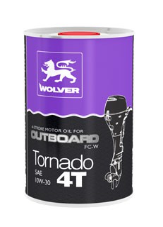 Олива моторн. Wolver Tornado 4T Outboard SAE 10W-30 (1 л) - фото 0