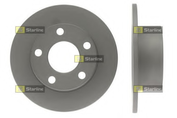 Диск тормозной задний (невентилируемый) (в упаковке два диска, цена указана за один) (Starline) - фото 
