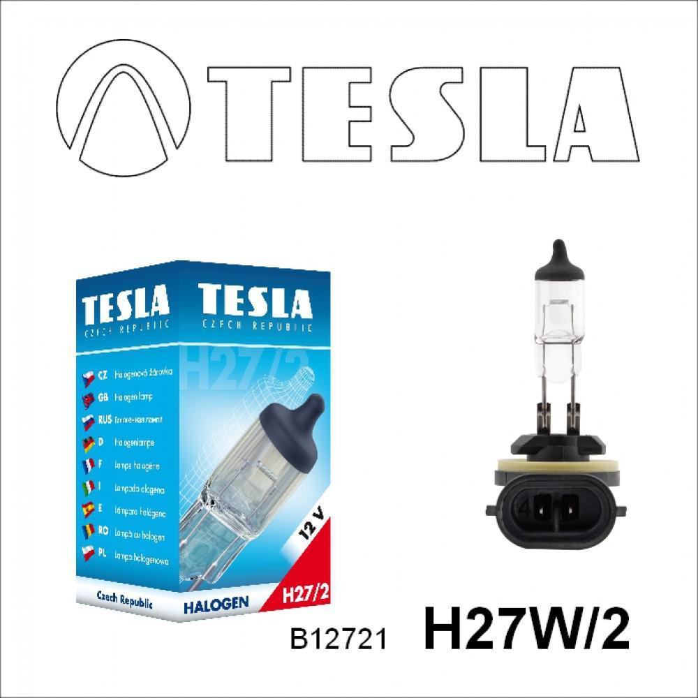 Автомобильная лампа: 12 [В] H27W/2 27W цоколь PG13 (Tesla) B12721 - фото 