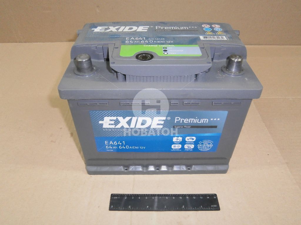 Акумулятор   64Ah-12v Exide PREMIUM(242х175х190),L,EN640 EXIDE EA641 - фото 