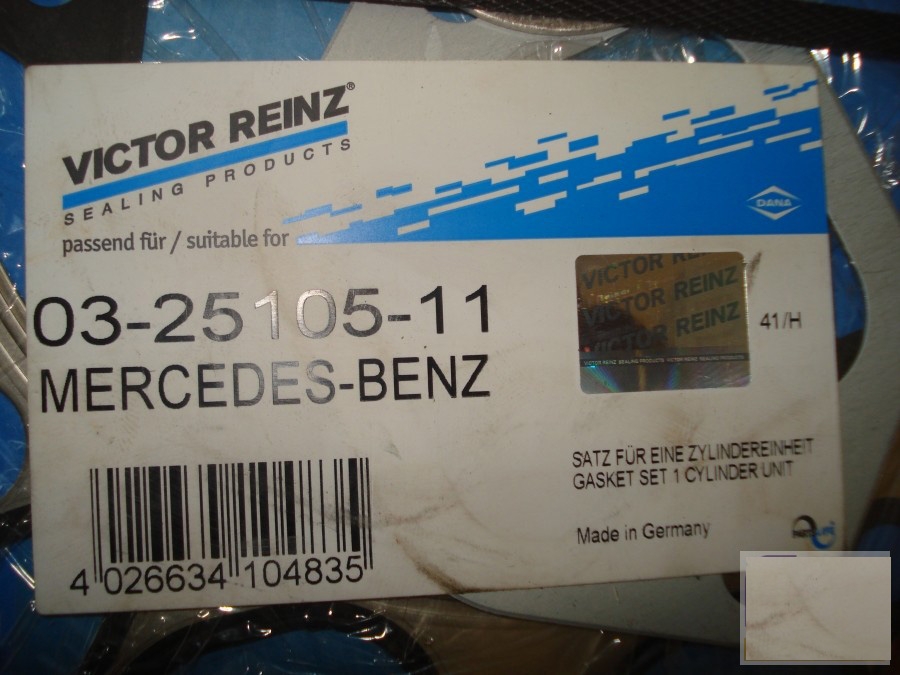 Прокладки (комплект) HEAD MERCEDES-BENZ (МЕРСЕДЕС-БЕНЦ) OM401/OM442 (1CYL) (Victor-Reinz) VICTOR REINZ 03-25105-11 - фото 