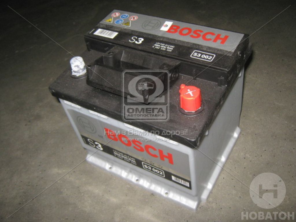 Аккумулятор   45Ah-12v BOSCH (S3002) (207x175x190),R,EN400 - фото 0