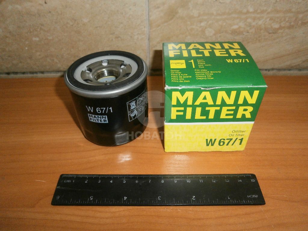 Фільтр масляний (вир-во MANN) W67/1 - фото 0
