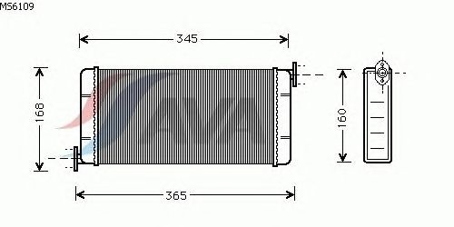 Радиатор отопителя (печки) [OE. 002.835.3701 / 5401] (AVA COOLING - фото 